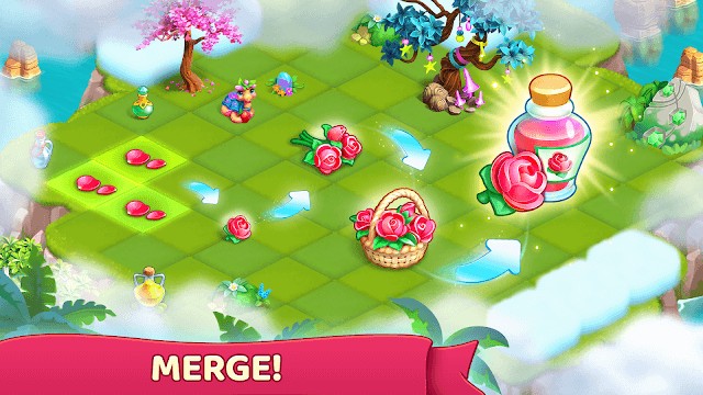 Hợp nhất mọi thứ trên hòn đảo trong game Roger That: Merge Adventure