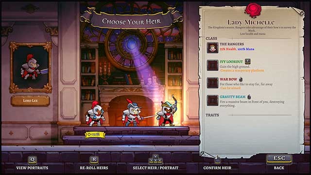 Rogue Legacy 2 sử dụng đồ họa phong cách 2.5D