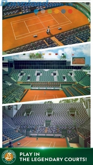 Thi đấu giữa sân vận động Roland Garros sôi động