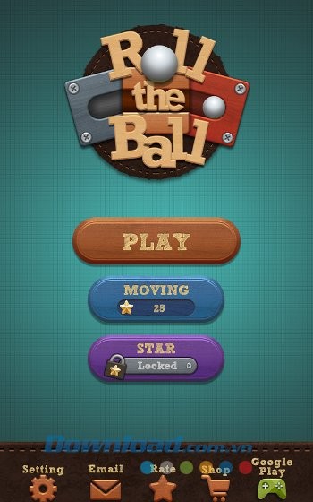 Giao diện game Roll the Ball