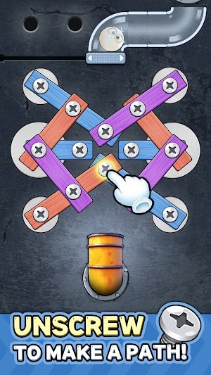 Tháo ốc vít và dọn đường đi trong game Roll the Buddy