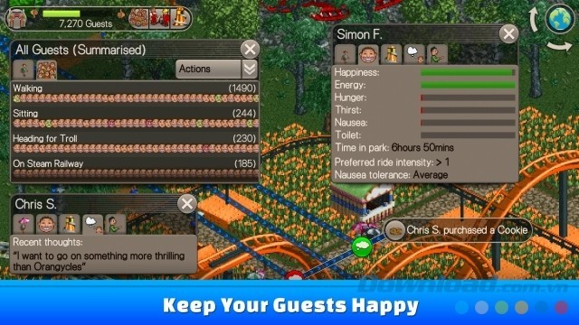 Quản lý lượng khách vui chơi trong công viên