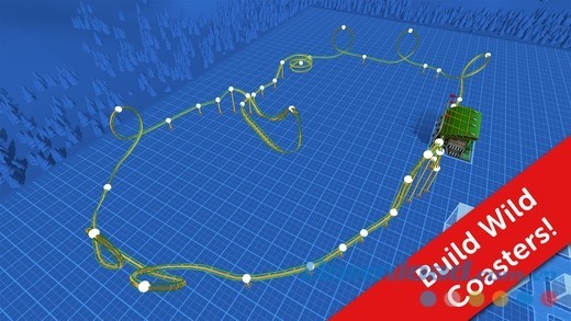 Xây dựng đường ray hoang dã trong RollerCoaster Tycoon Touch cho iOS