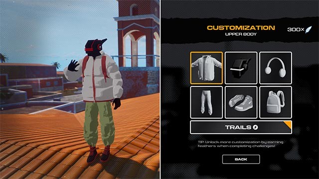 Tùy chỉnh nhân vật người chạy và chú bồ câu