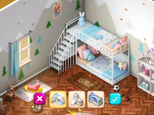 Thiết kế căn phòng của bạn theo ý thích trong game Room Flip