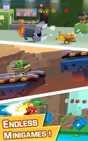 Điều khiển các sinh vật vượt qua các căn phòng khác nhau