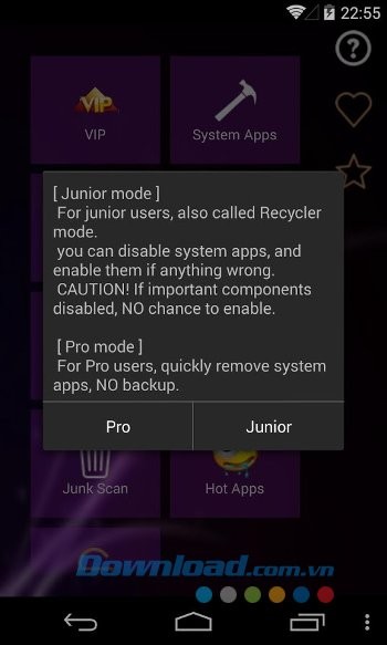 Root App Deleter gồm 2 chế độ khác nhau