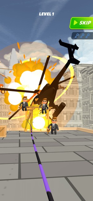 Phá hủy trực thăng và khiến các kẻ xấu thiệt mạng