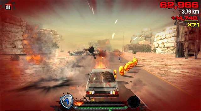 Thu thập vàng, bình xăng và vượt qua các chướng ngại vật trong Route: Escape The Undead City