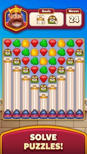 Giải các câu đố match-3 độc đáo trong Royal Kingdom