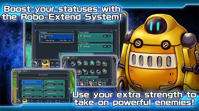 Tăng cường sức mạnh với hệ thống Robo-Exten trong RPG Dimension Cross