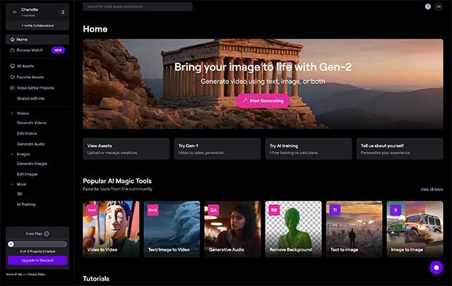 Runway dành cho các nghệ sĩ, nhà làm phim, nhà thiết kế và người sáng tạo nội dung