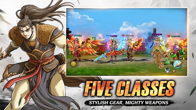 Trong game Ruler of the Land, người chơi được lựa chọn 5 class kinh điển