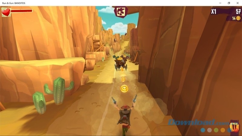 Giao diện chính của game Run & Gun - Banditos miễn phí cho máy tính và Windows Phone
