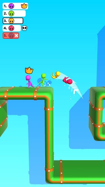 Chạy đua với 4 người chơi khác trong cuộc đua Run Race 3D gay cấn