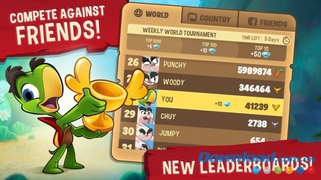 Đấu với bạn bè và leo lên bảng xếp hạng