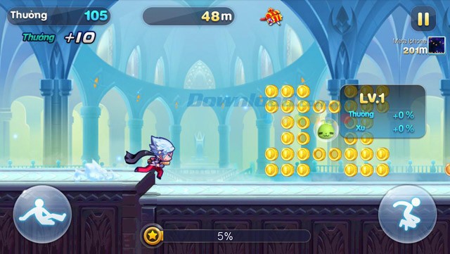 Giao diện chơi game Running Man