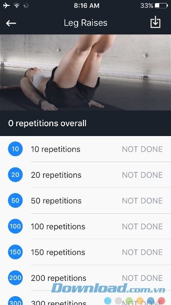 Theo dõi tiến độ tập