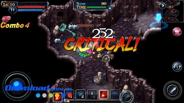 Giao diện màn đấu trong game S.O.L: Stone of Life EX