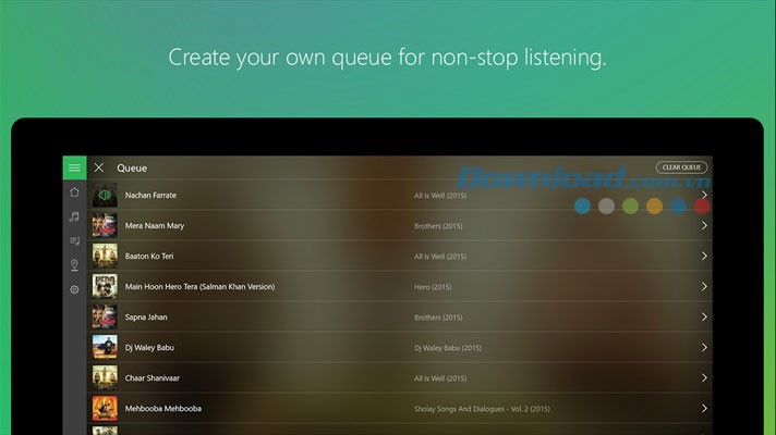 Tự tạo danh sách nghe nhạc của riêng mình với Saavn
