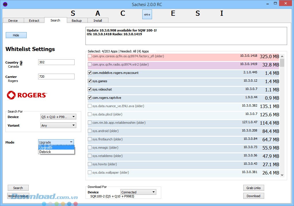 Nâng cấp cho firmware