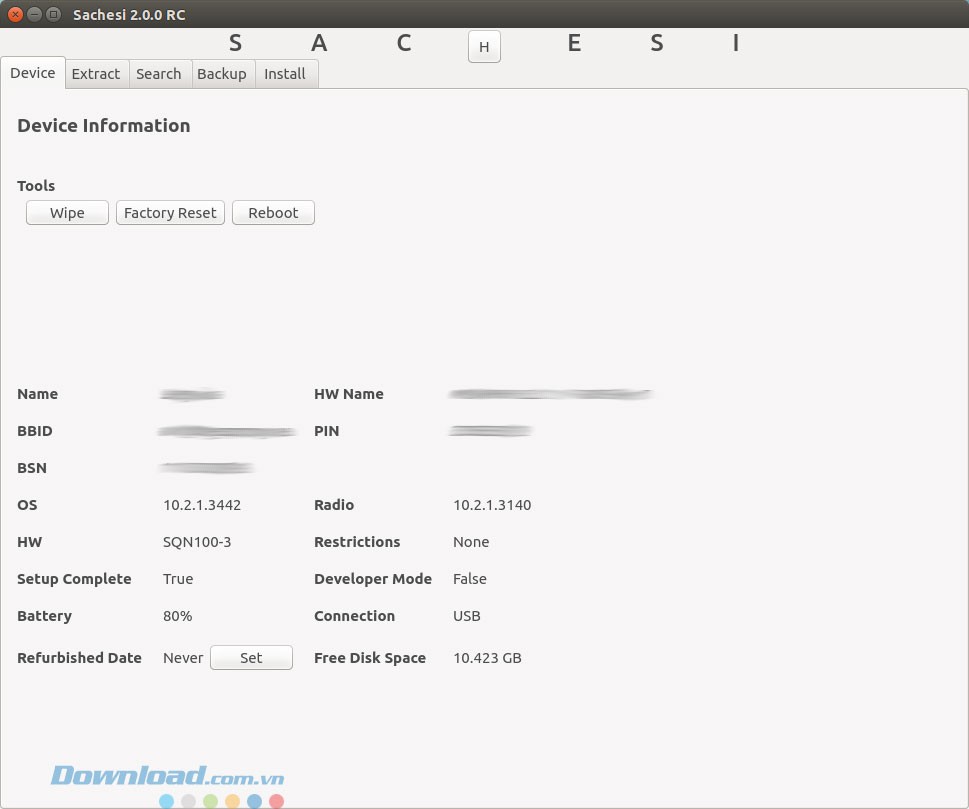 Phần mềm quản lý firmware Sachesi cho Linux