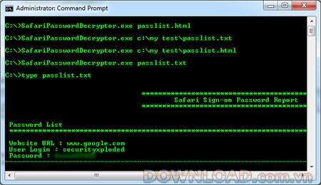 SafariPasswordDecryptor