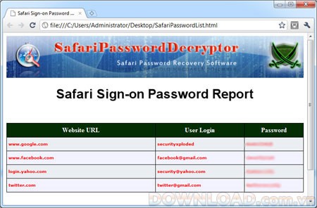 SafariPasswordDecryptor
