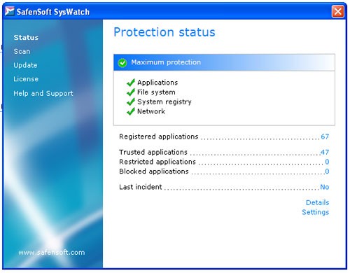 SafenSoft SysWatch Personal