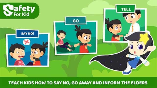 Dạy bé nói không, bỏ đi và kể lại cho người lớn