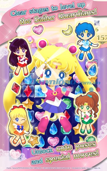 Một số tính năng của game Sailor Moon Drops trên Android