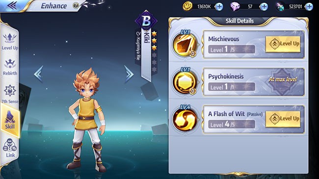 Hệ kỹ năng của Kiki trong Saint Seiya: Awakening