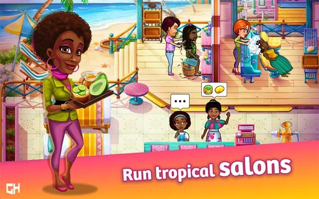Giúp Sally điều hành một tiệm làm đẹp tại bãi biển nhiệt đới