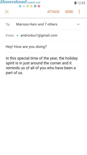 Gửi thư từ nhiều tài khoản trong ứng dụng