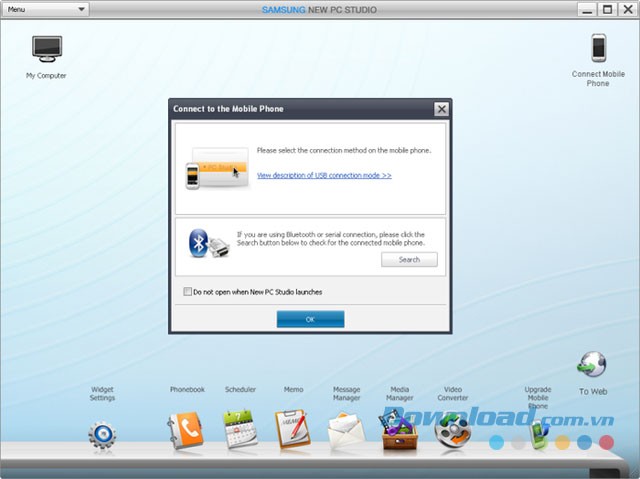 Samsung New PC Studio quản lý dữ liệu điện thoại thông minh