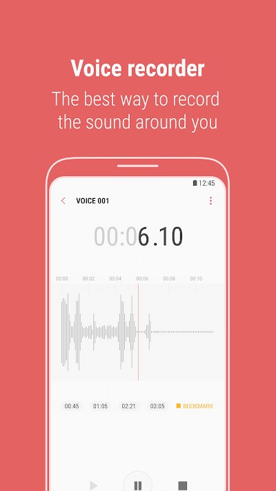 Samsung Voice Recorder ghi lại mọi âm thanh xung quanh bạn