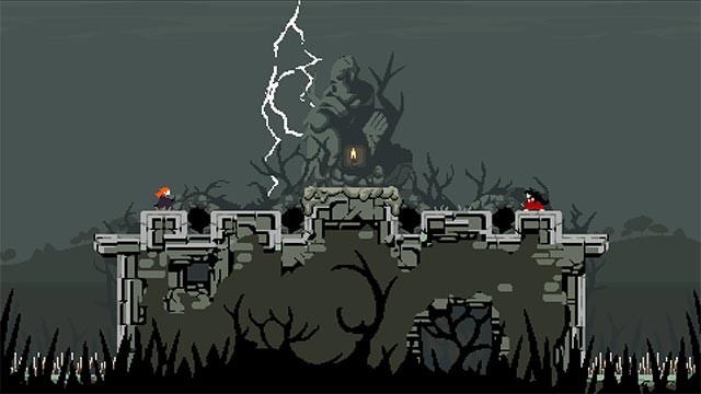 Samurai Gunn II game sở hữu đồ họa hoạt hình đầy màu sắc