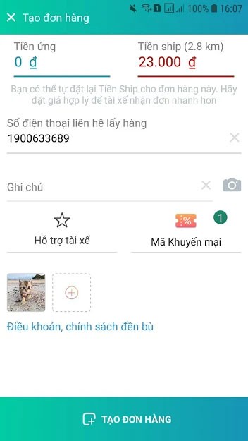 Tạo đơn hàng trên Săn Ship