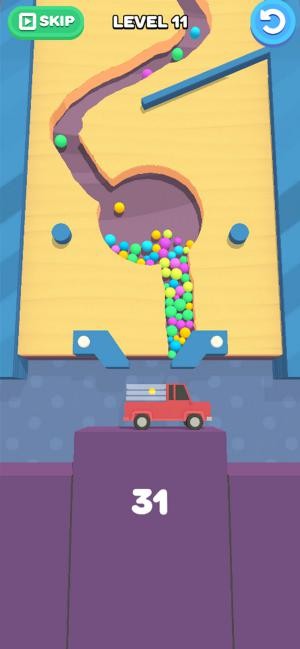 Mang đủ số bóng đến xe tải để hoàn thành màn chơi