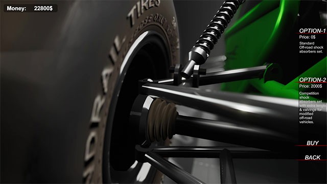 Lựa chọn phương án nâng cấp mà Sandrail Race cung cấp