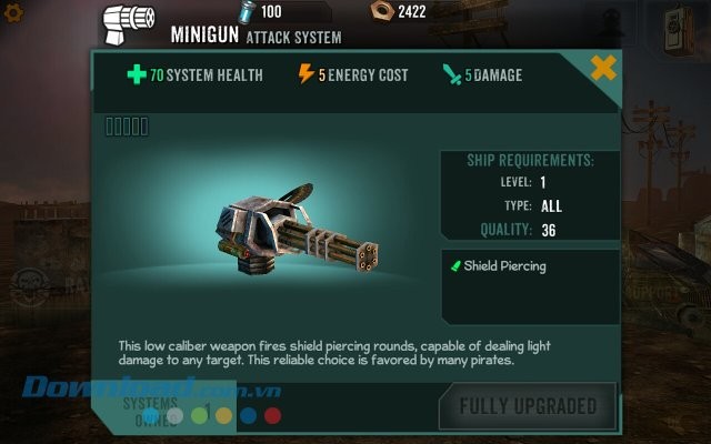 Vũ khí trong game Sandstorm: Pirate Wars