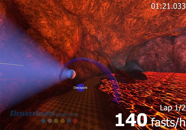 Đua xe tìm kiếm các điểm checkpoint trong game Sanicball