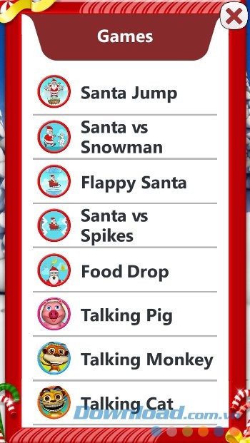 Chơi mini game cùng Santa