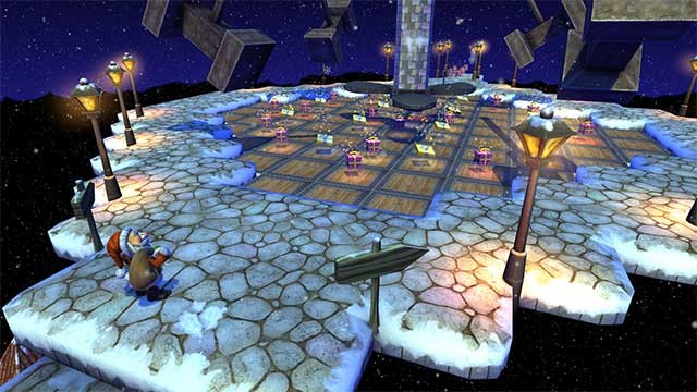 Nhiều đồ vật để tương tác: bập bênh, cầu trượt, thang máy, xe trượt tuyết,…