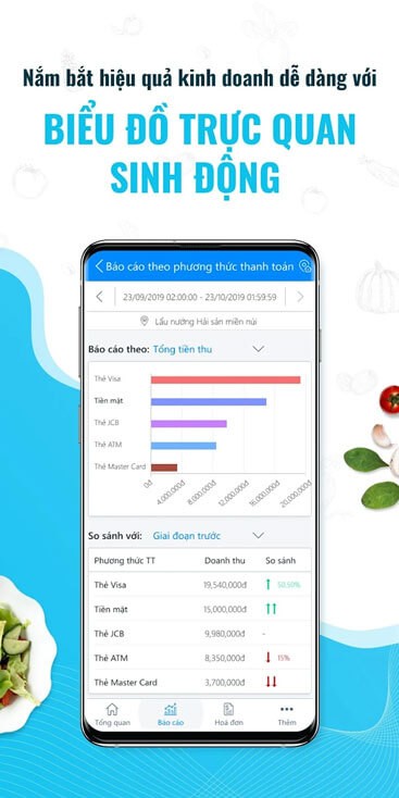 Biểu đồ báo cáo trực quan