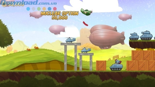 Người chơi ghi càng nhiều điểm nếu sử dụng càng ít bom