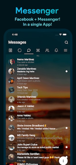 Facebook và Messenger ở trong một ứng dụng