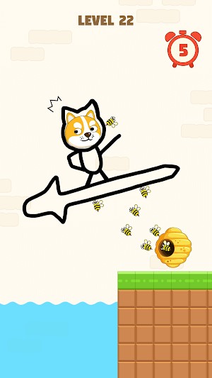 Save The Dog yêu cầu bạn vẽ để cứu chú chó khỏi bầy ong