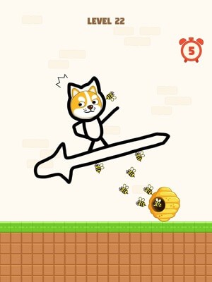 Save The Dog Dog Escape là game trí tuệ, nơi bạn phải vẽ để bảo vệ chú chó