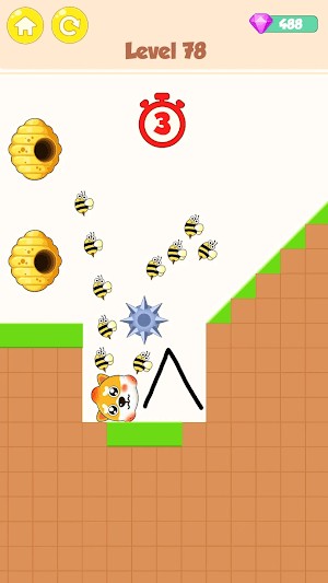 Đừng để chú chó bị ong đốt nhé!